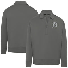 Detroit Tigers Levelwear Women's Canmore Chenille Logo Quarter-Zip Top Outlet