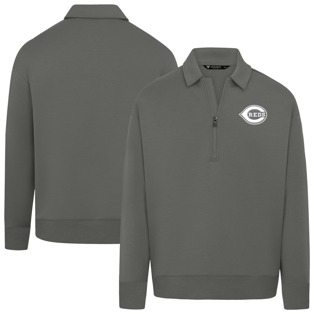 Cincinnati Reds Levelwear Women's Canmore Chenille Logo Quarter-Zip Top Near Me