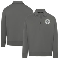 Chicago Cubs Levelwear Women's Canmore Chenille Logo Quarter-Zip Top Outlet