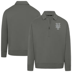 New York Mets Levelwear Women's Canmore Chenille Logo Quarter-Zip Top Online