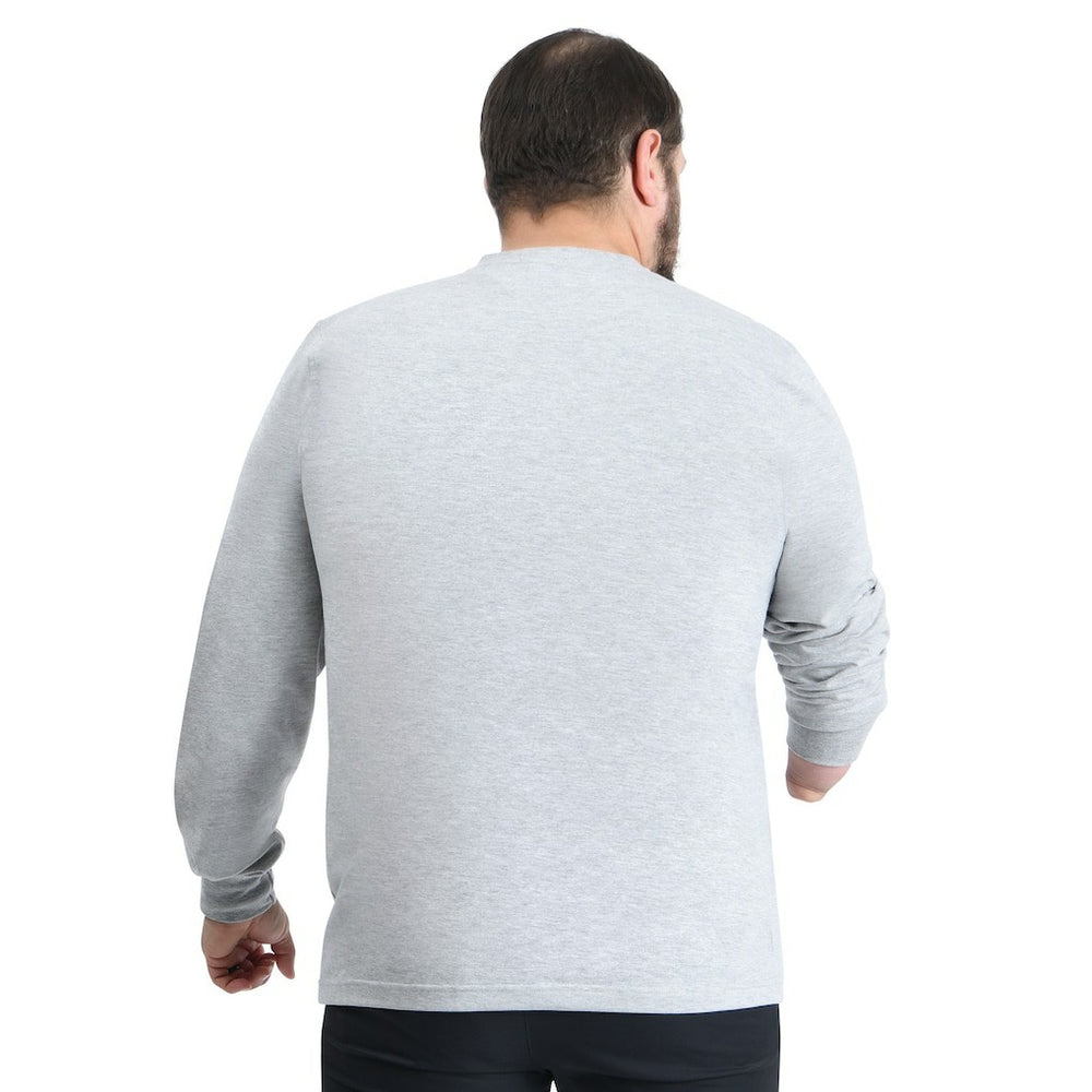 Brooklyn Nets G-III Sports by Carl Banks Adaptive Printed Mesh Effect Long Sleeve T-Shirt Gray