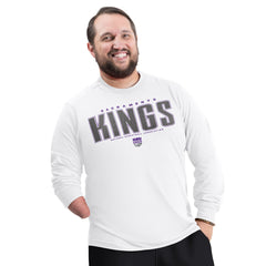 Sacramento Kings G-III Sports by Carl Banks Adaptive Printed Mesh Effect Long Sleeve T-Shirt White