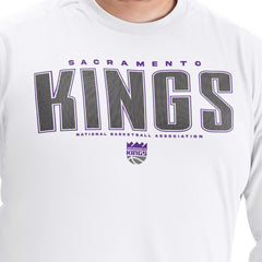 Sacramento Kings G-III Sports by Carl Banks Adaptive Printed Mesh Effect Long Sleeve T-Shirt White