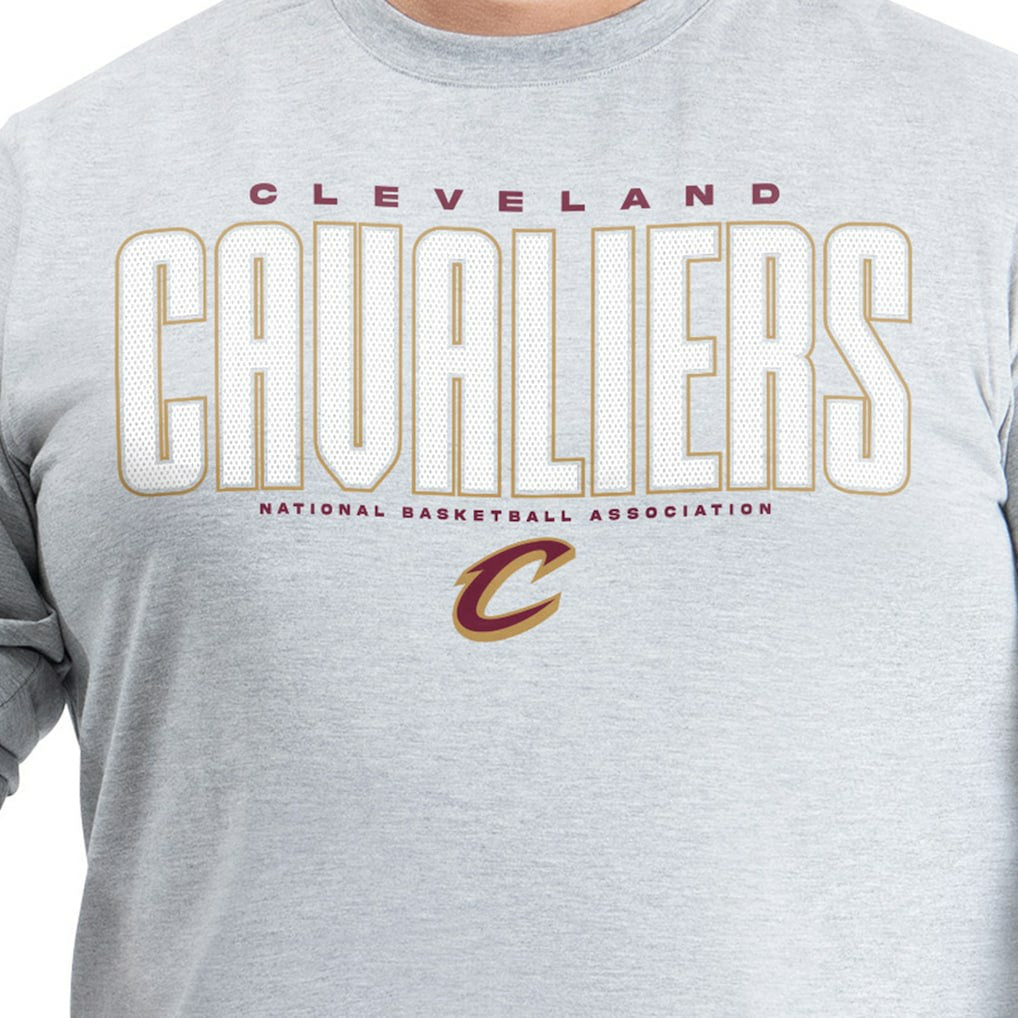 Cleveland Cavaliers G-III Sports by Carl Banks Adaptive Printed Mesh Effect Long Sleeve T-Shirt Gray