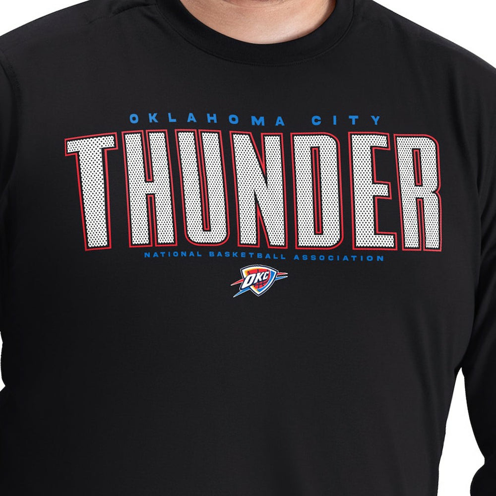 Oklahoma City Thunder G-III Sports by Carl Banks Adaptive Printed Mesh Effect Long Sleeve T-Shirt Black