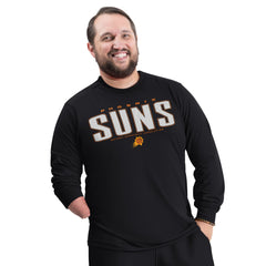 Phoenix Suns G-III Sports by Carl Banks Adaptive Printed Mesh Effect Long Sleeve T-Shirt Black