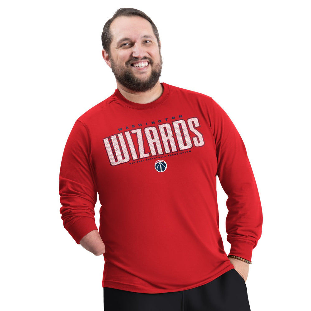 Washington Wizards G-III Sports by Carl Banks Adaptive Printed Mesh Effect Long Sleeve T-Shirt Red