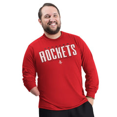 Houston Rockets G-III Sports by Carl Banks Adaptive Printed Mesh Effect Long Sleeve T-Shirt Red