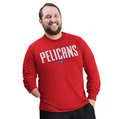 New Orleans Pelicans G-III Sports by Carl Banks Adaptive Printed Mesh Effect Long Sleeve T-Shirt Red