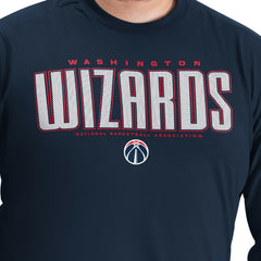 Washington Wizards G-III Sports by Carl Banks Adaptive Printed Mesh Effect Long Sleeve T-Shirt Navy