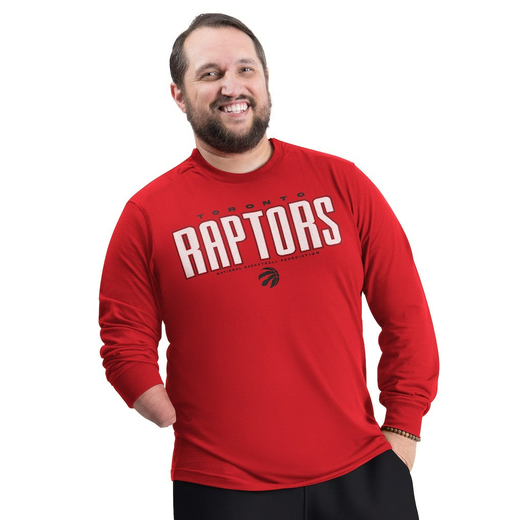 Toronto Raptors G-III Sports by Carl Banks Adaptive Printed Mesh Effect Long Sleeve T-Shirt Red