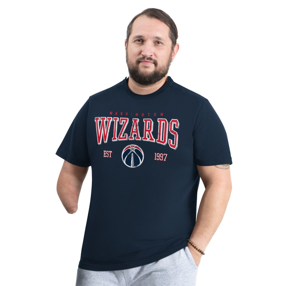 Washington Wizards G-III Sports by Carl Banks Adaptive Classic Team Spirit Short Sleeve T-Shirt Navy