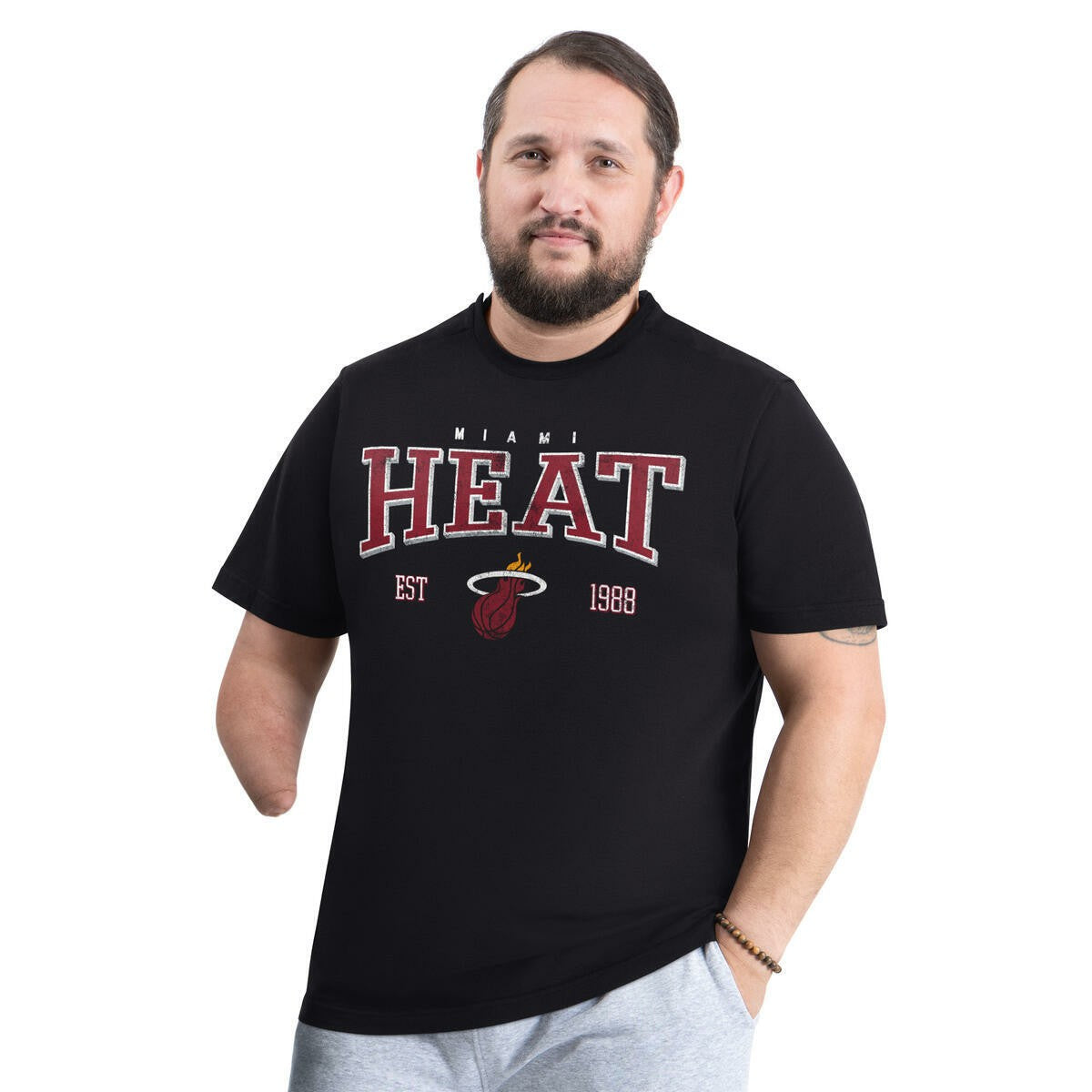 Miami Heat G-III Sports by Carl Banks Adaptive Classic Team Spirit Short Sleeve T-Shirt Black