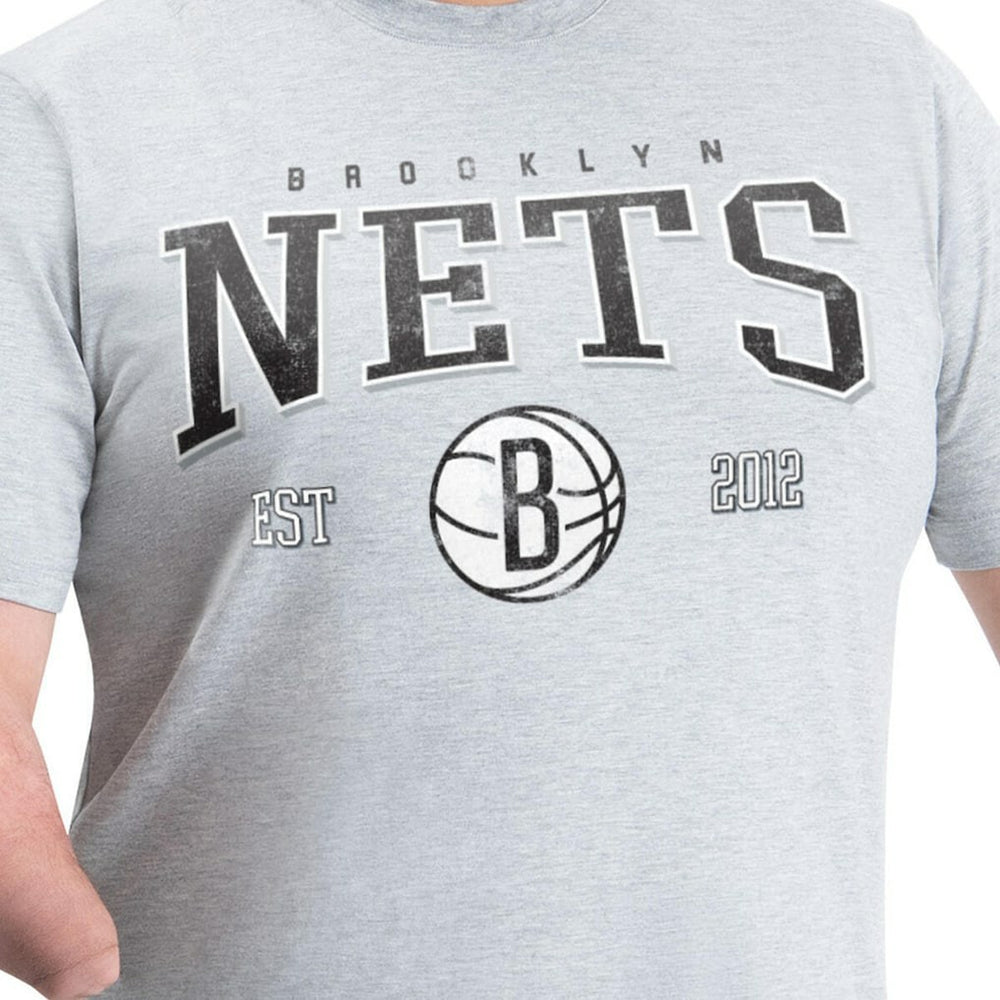 Brooklyn Nets G-III Sports by Carl Banks Adaptive Classic Team Spirit Short Sleeve T-Shirt Gray