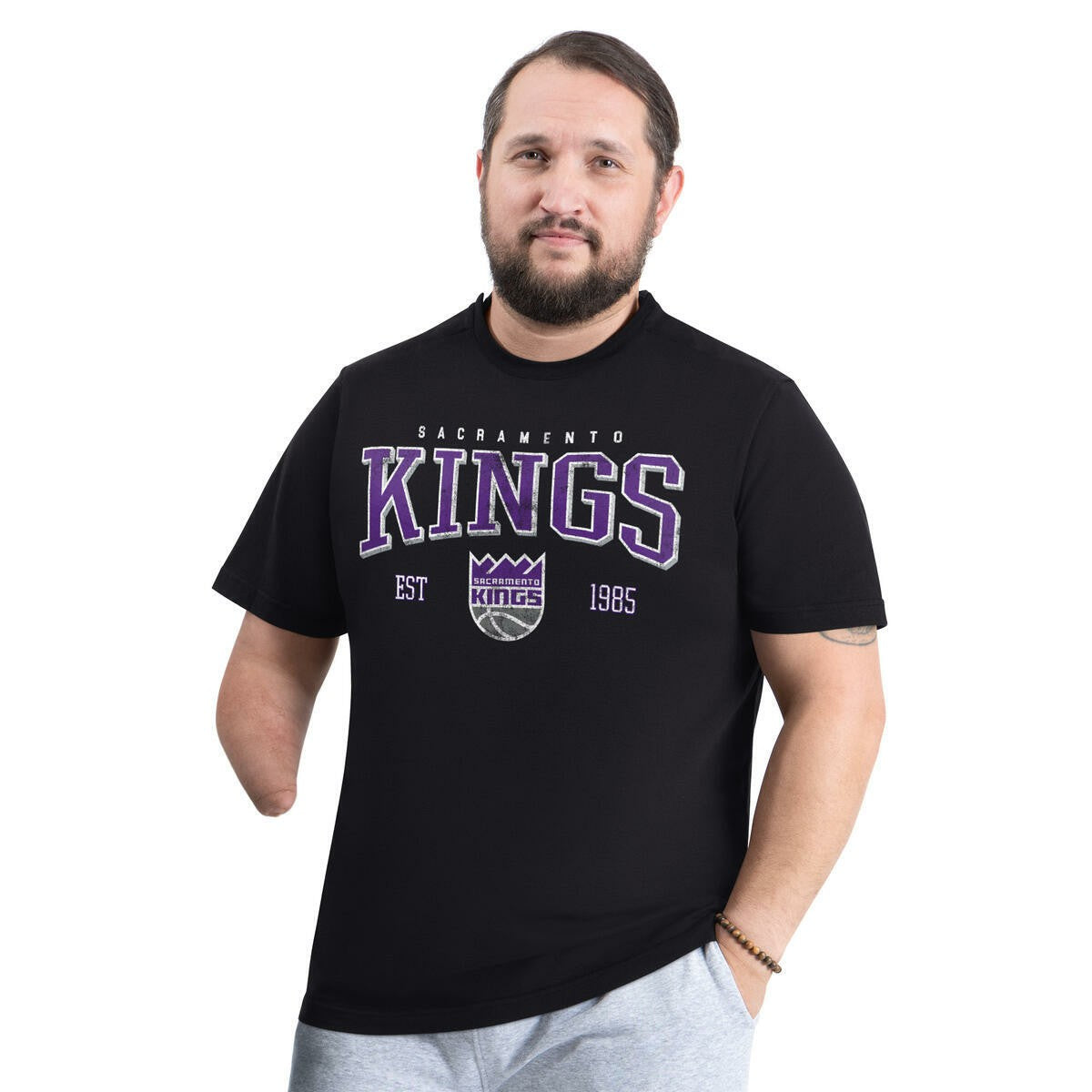 Sacramento Kings G-III Sports by Carl Banks Adaptive Classic Team Spirit Short Sleeve T-Shirt Black
