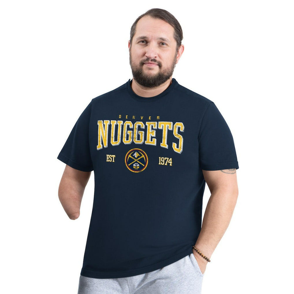 Denver Nuggets G-III Sports by Carl Banks Adaptive Classic Team Spirit Short Sleeve T-Shirt Navy