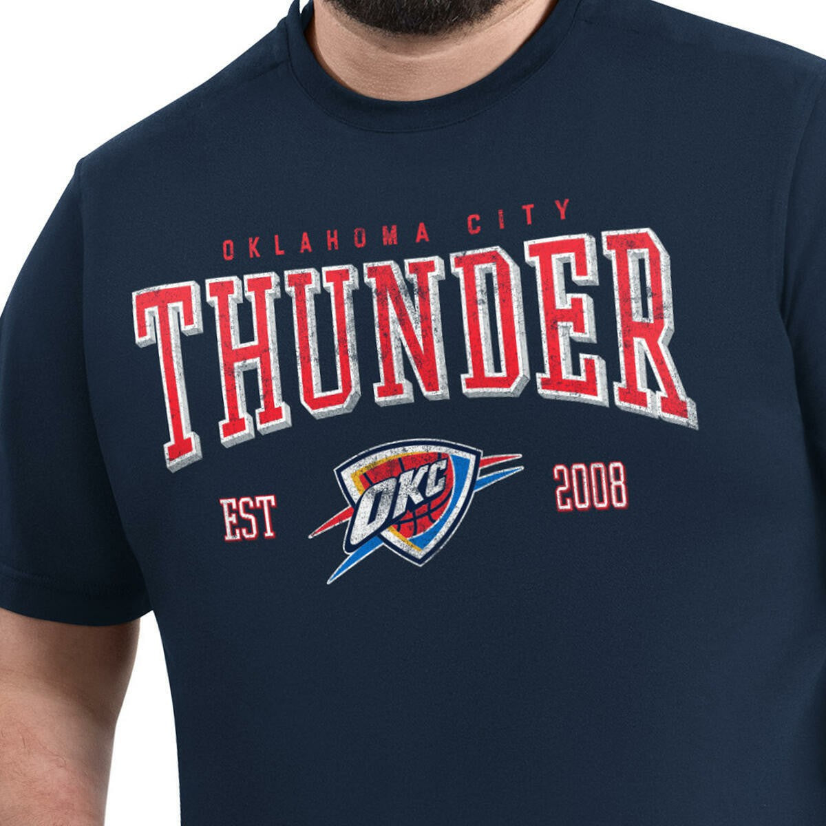 Oklahoma City Thunder G-III Sports by Carl Banks Adaptive Classic Team Spirit Short Sleeve T-Shirt Navy