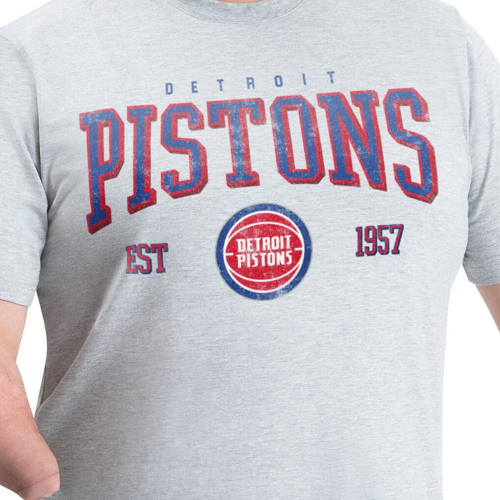 Detroit Pistons G-III Sports by Carl Banks Adaptive Classic Team Spirit Short Sleeve T-Shirt Gray