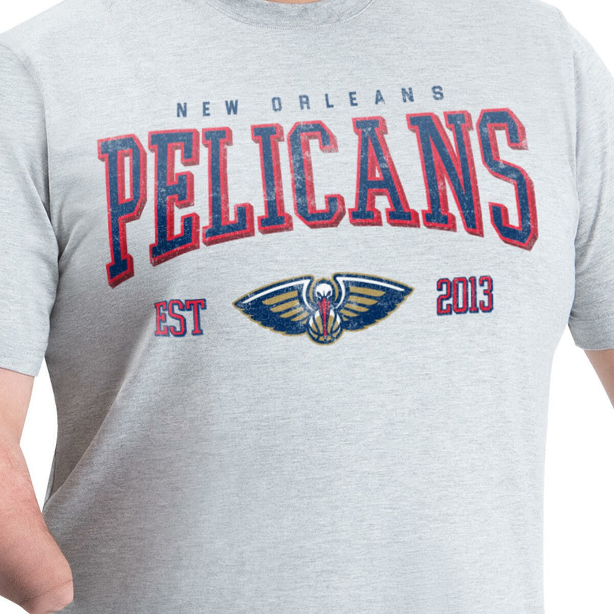 New Orleans Pelicans G-III Sports by Carl Banks Adaptive Classic Team Spirit Short Sleeve T-Shirt Gray