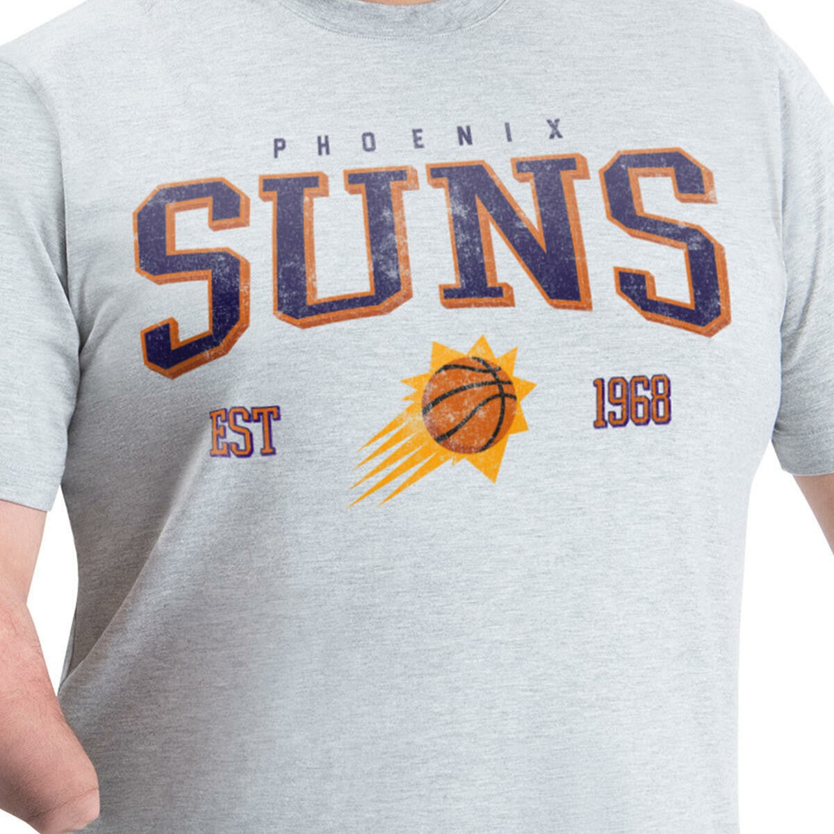 Phoenix Suns G-III Sports by Carl Banks Adaptive Classic Team Spirit Short Sleeve T-Shirt Gray