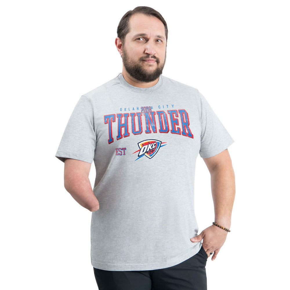 Oklahoma City Thunder G-III Sports by Carl Banks Adaptive Classic Team Spirit Short Sleeve T-Shirt Gray