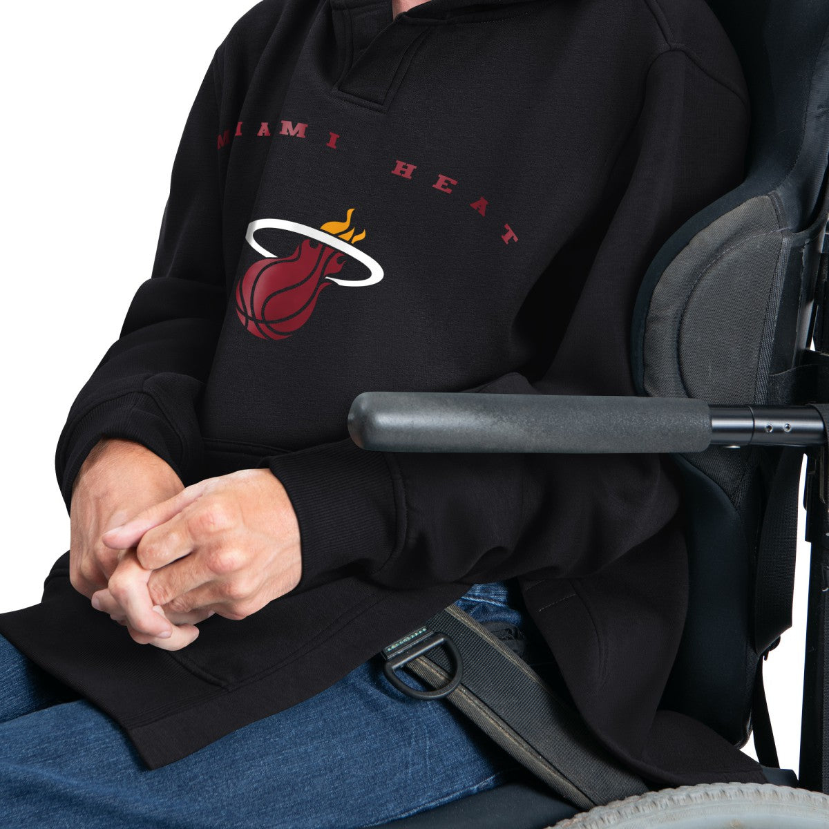 Miami Heat G-III Sports by Carl Banks Adaptive Team Arc Fleece Hoodie Black