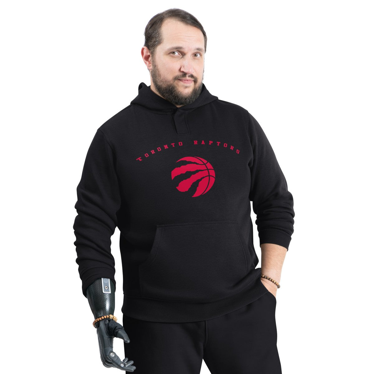 Toronto Raptors G-III Sports by Carl Banks Adaptive Team Arc Fleece Hoodie Black
