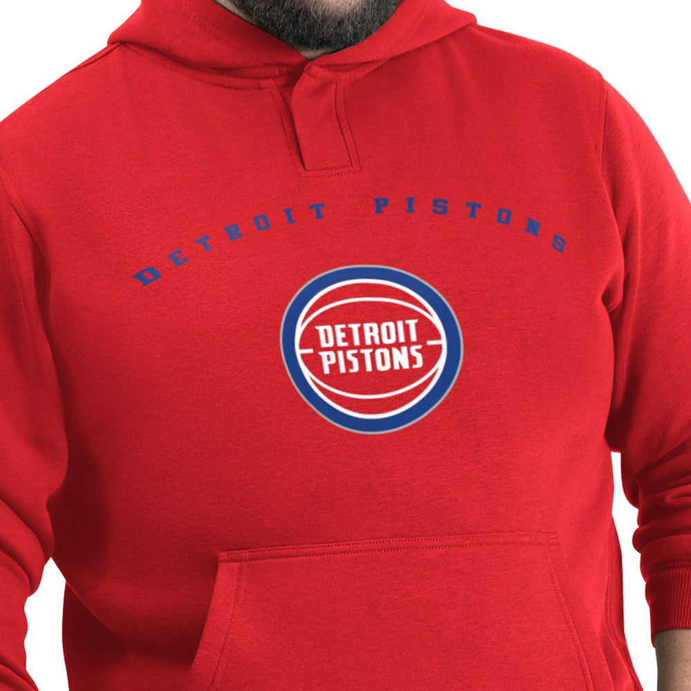 Detroit Pistons G-III Sports by Carl Banks Adaptive Team Arc Fleece Hoodie Red