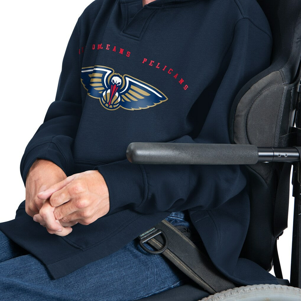 New Orleans Pelicans G-III Sports by Carl Banks Adaptive Team Arc Fleece Hoodie Navy