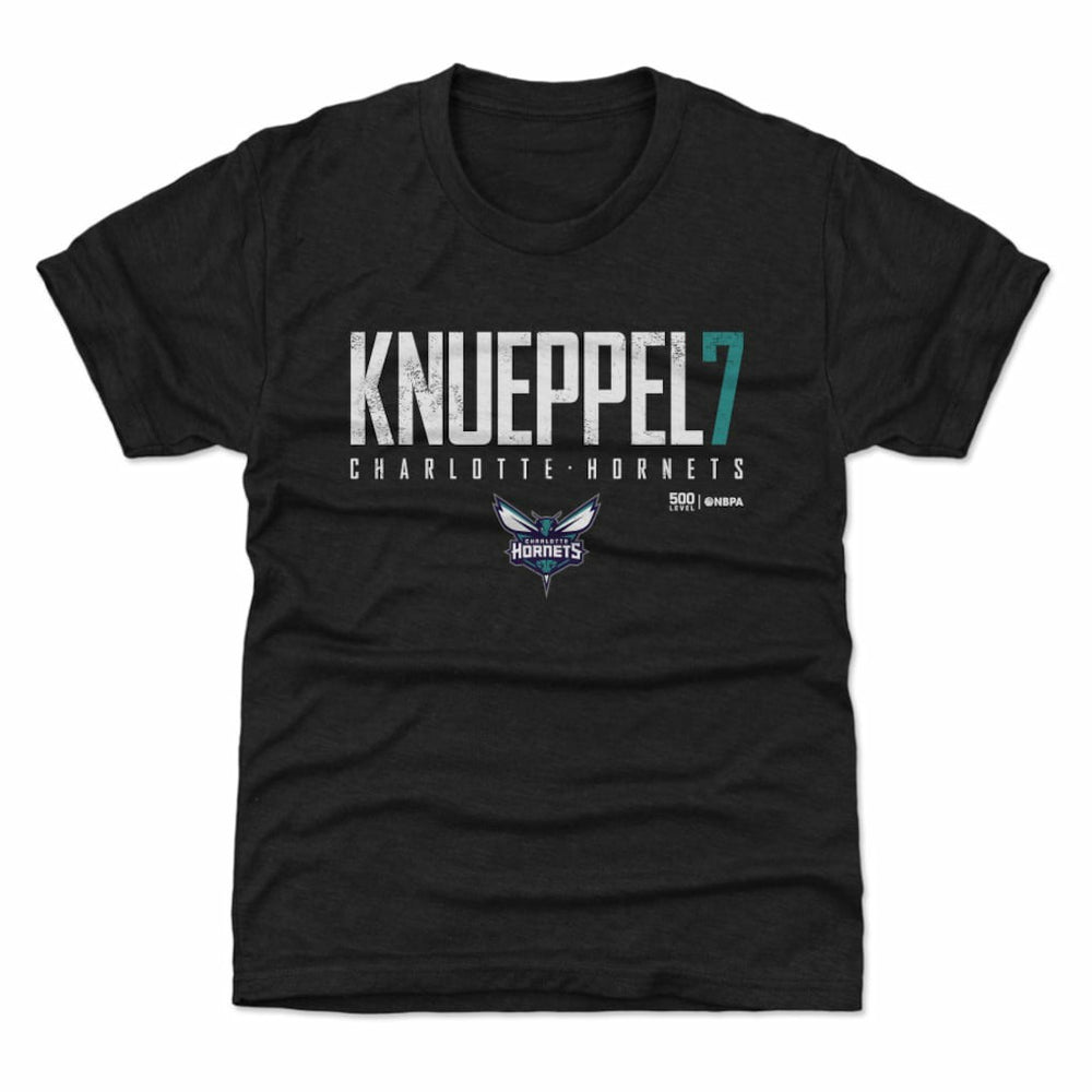Kon Knueppel Charlotte Hornets 500 Level Youth Elite T-Shirt Black