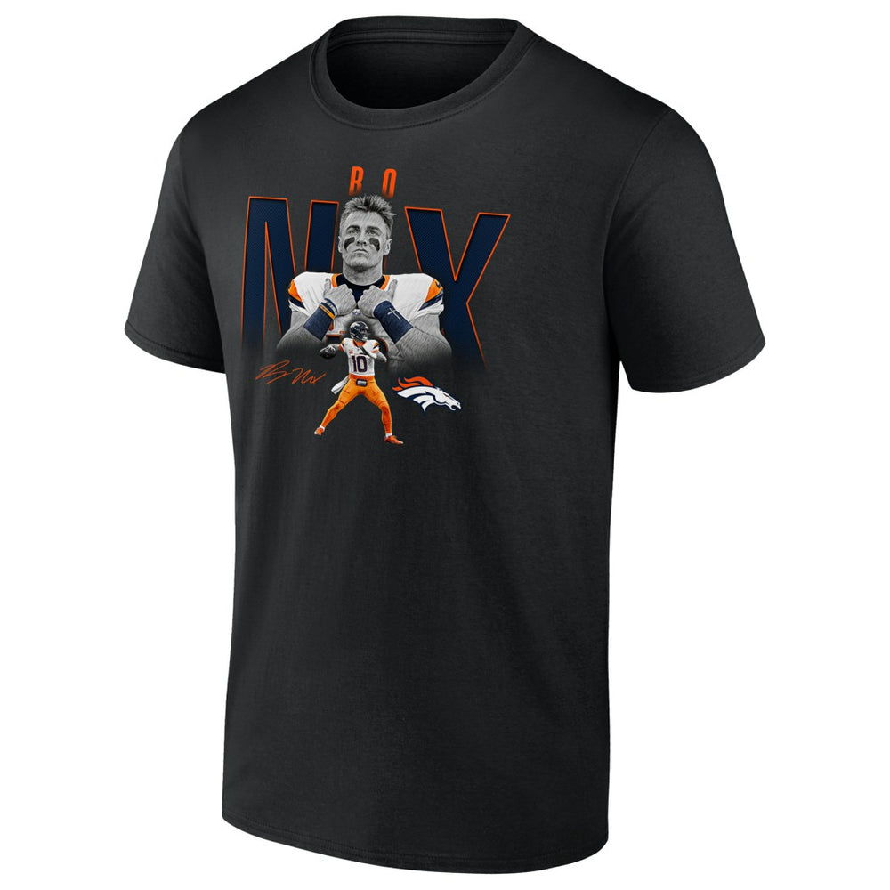 Bo Nix Denver Broncos Humble Shadow Player Graphic T-Shirt - Black - NFL