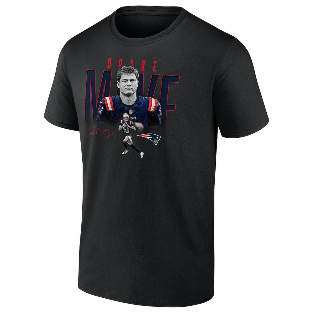 Drake Maye New England Patriots Humble Shadow Player Graphic T-Shirt - Black - NFL