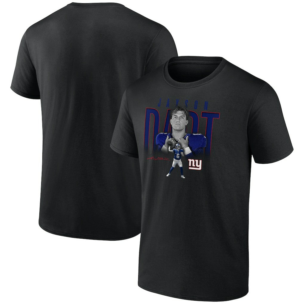 Jaxson Dart New York Giants Humble Shadow Player Graphic T-Shirt - Black - NFL