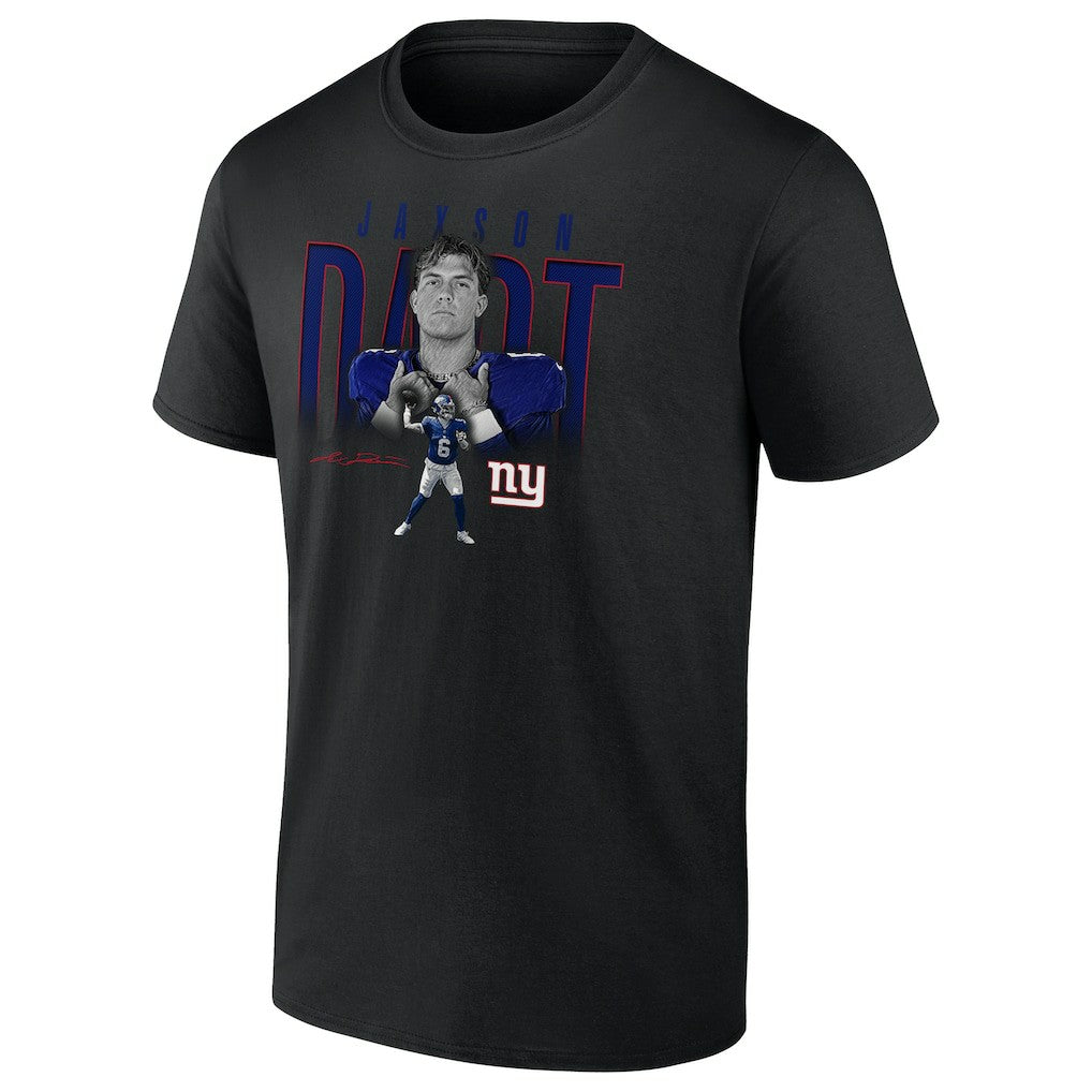 Jaxson Dart New York Giants Humble Shadow Player Graphic T-Shirt - Black - NFL