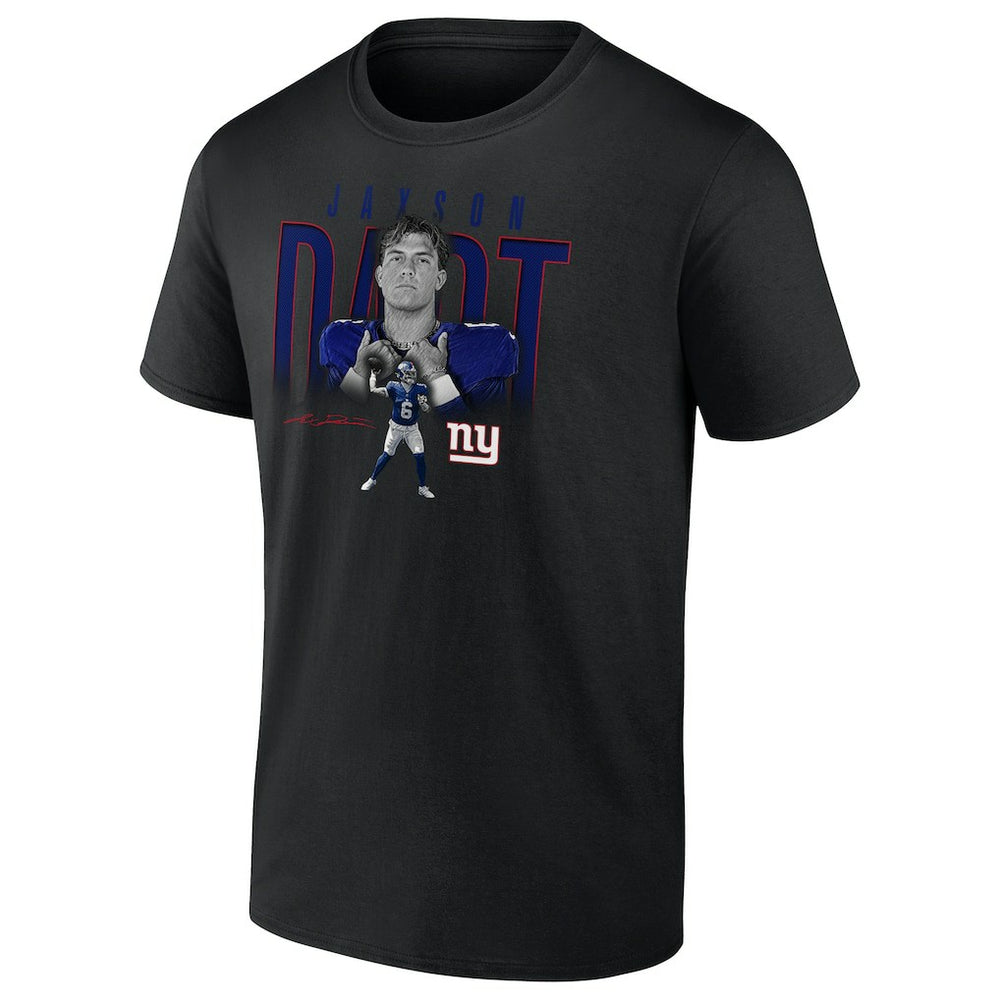 Jaxson Dart New York Giants Humble Shadow Player Graphic T-Shirt - Black - NFL