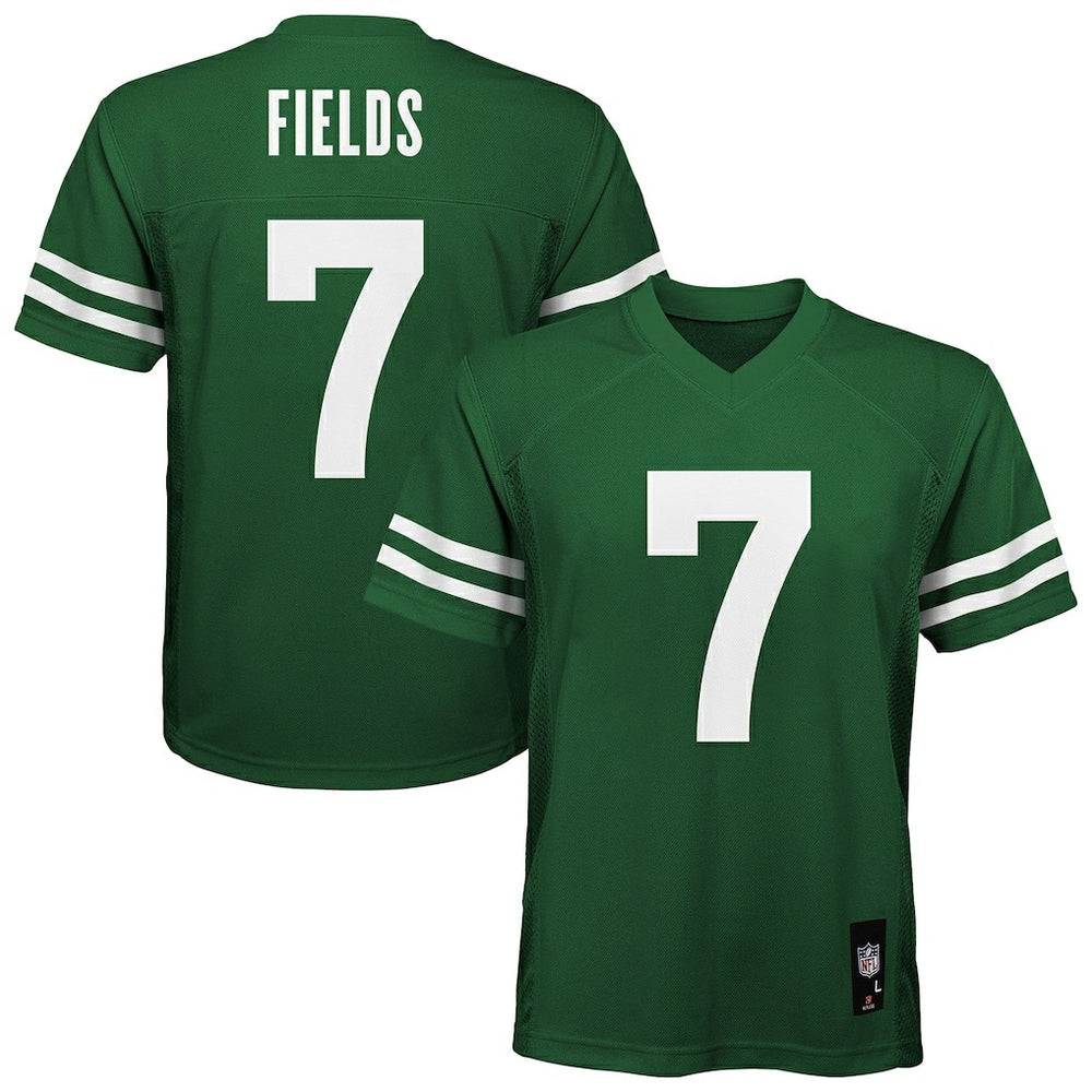 Justin Fields New York Jets Youth Replica Player Jersey - Legacy Green - Nike