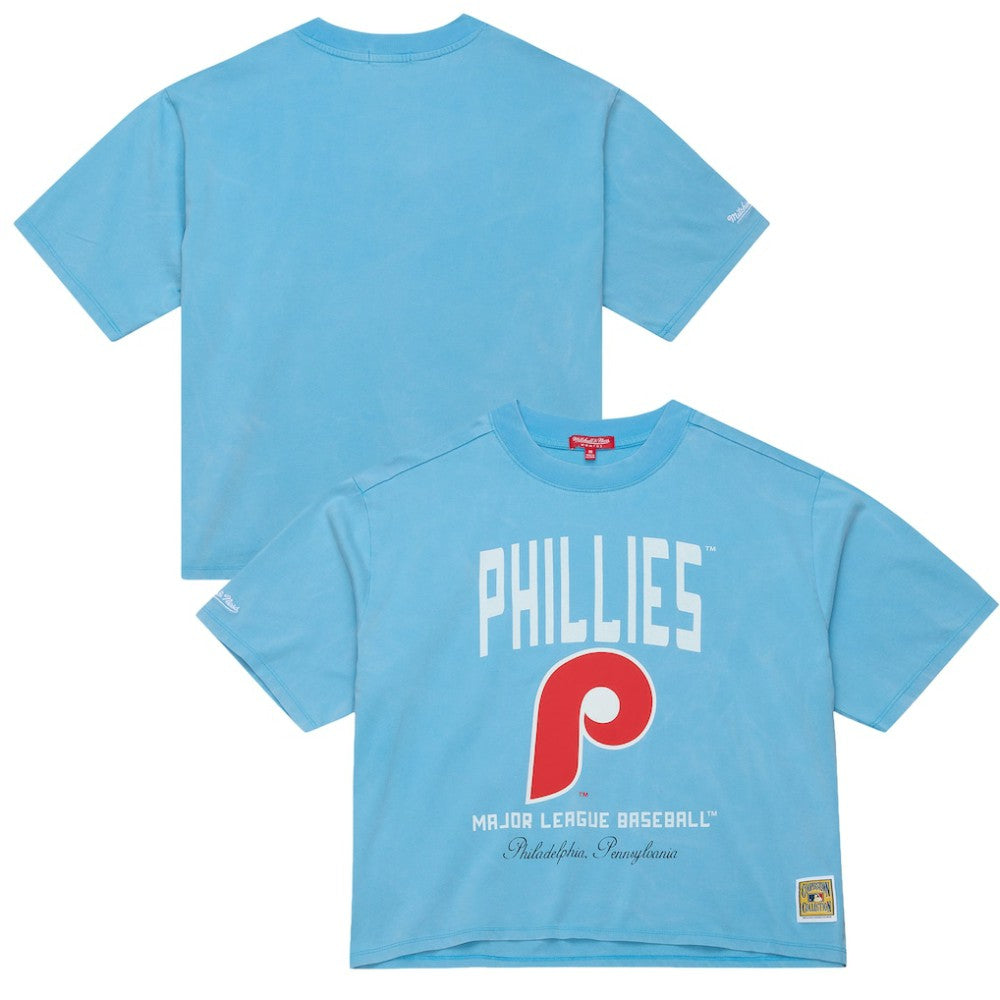 Philadelphia Phillies Mitchell & Ness Women's Cooperstown Cropped Boxy T-Shirt Sale