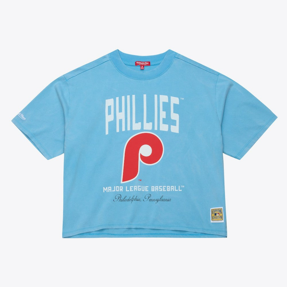 Philadelphia Phillies Mitchell & Ness Women's Cooperstown Cropped Boxy T-Shirt Sale