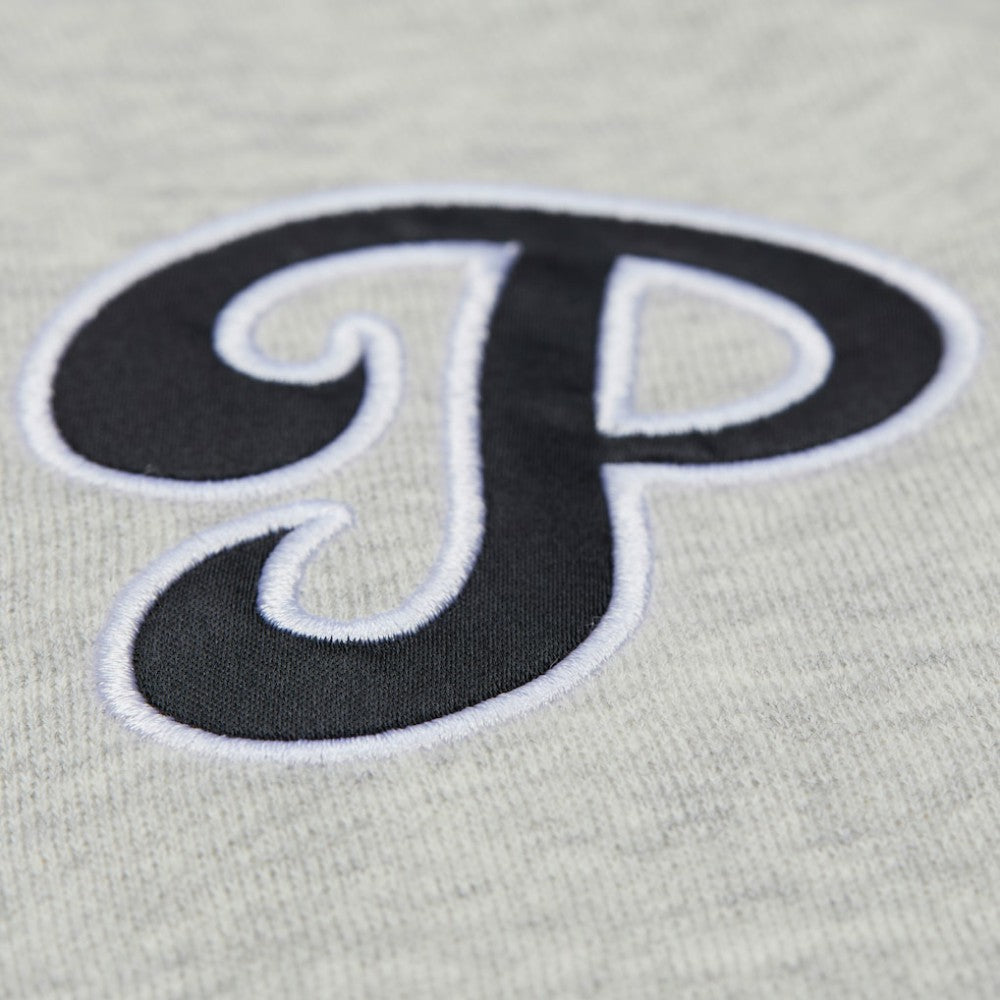 Philadelphia Phillies Mitchell & Ness Women's Cooperstown Collection V-Neck Cropped Toggle Sweatshirt Discount