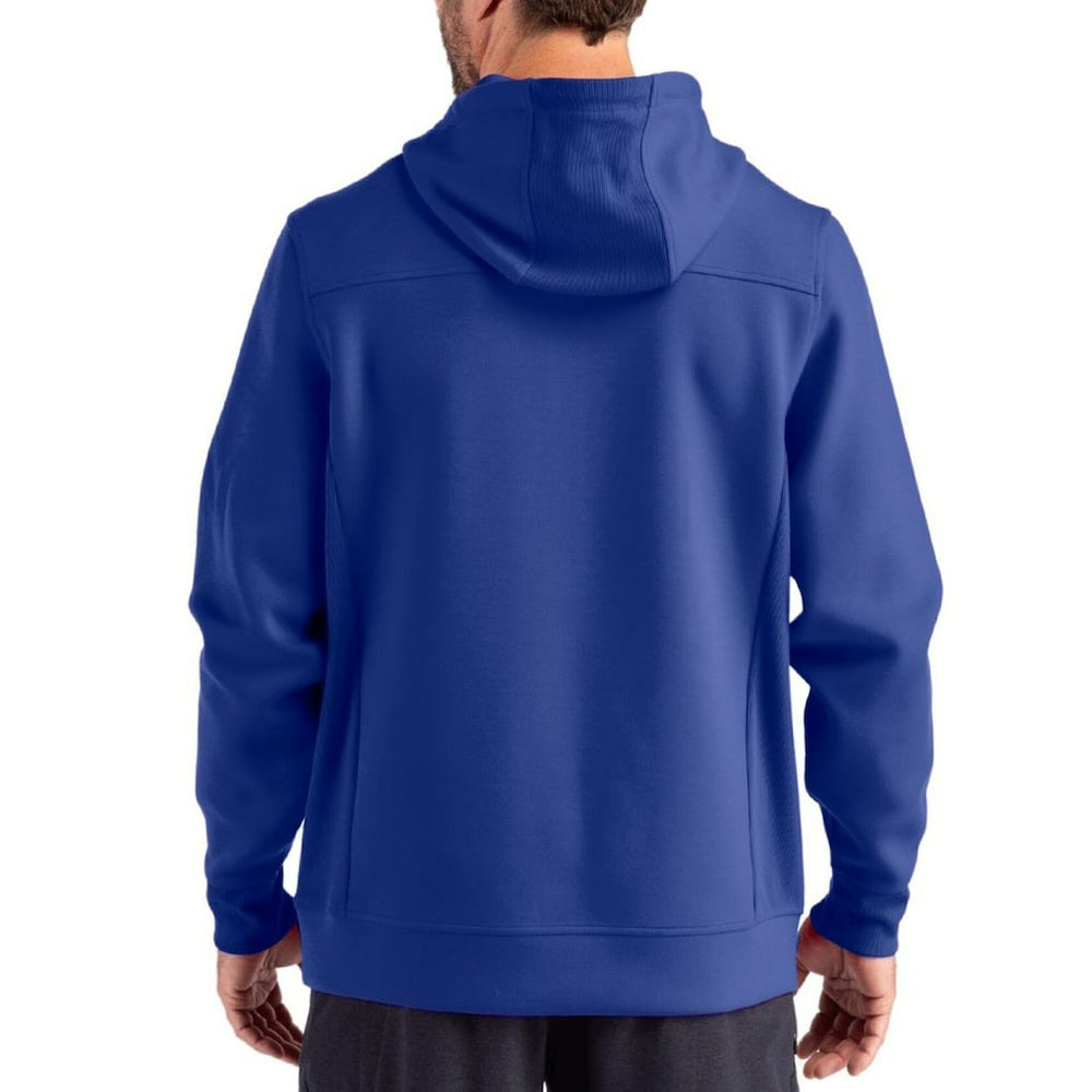 New York Giants Cutter & Buck Roam Eco Half-Zip Recycled Pullover Hoodie - Royal - NFL