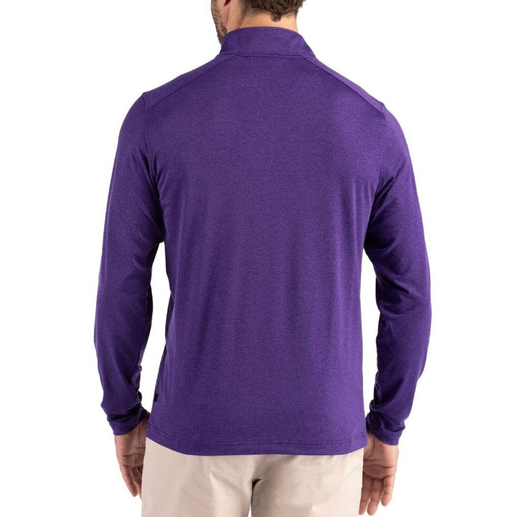 Baltimore Ravens Cutter & Buck Coastline Epic Comfort Recycled Quarter-Zip Pullover - Purple - NFL