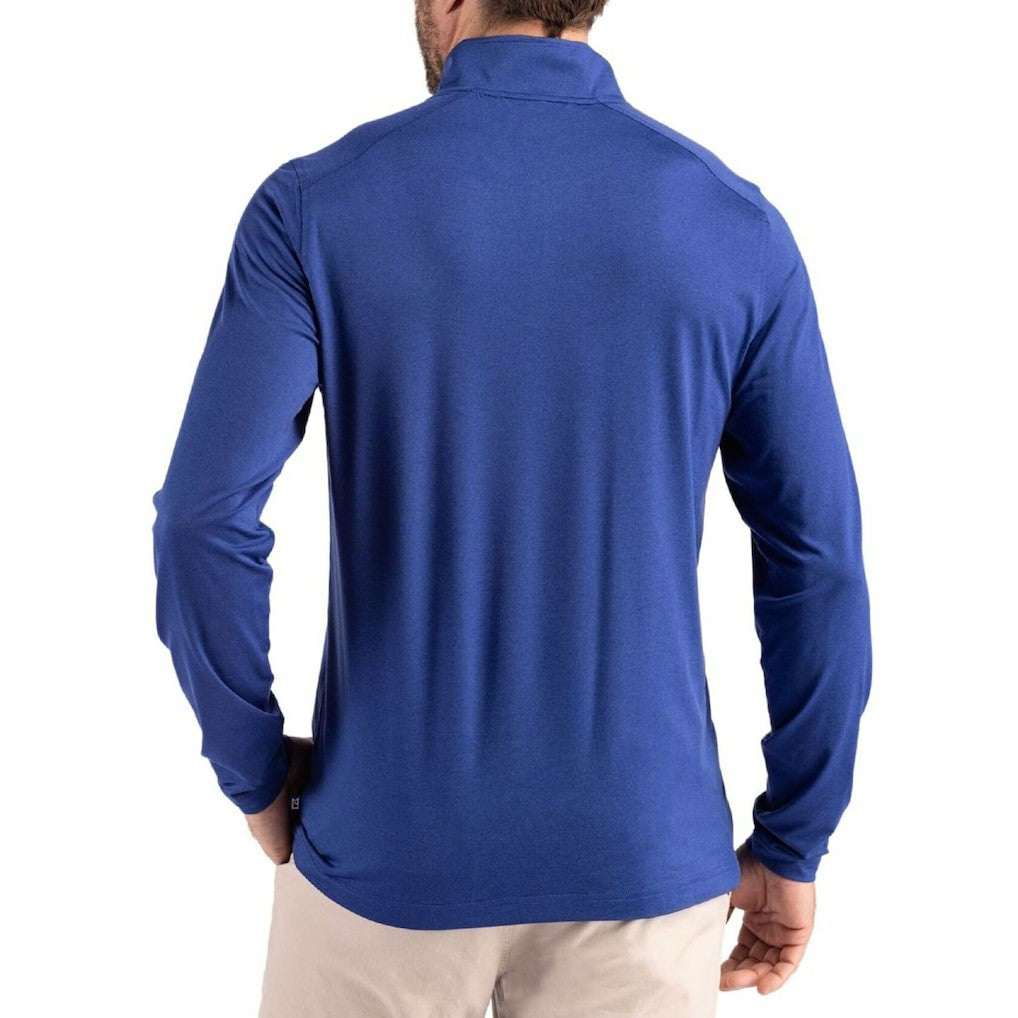 Buffalo Bills Cutter & Buck Coastline Epic Comfort Recycled Quarter-Zip Pullover - Royal - NFL