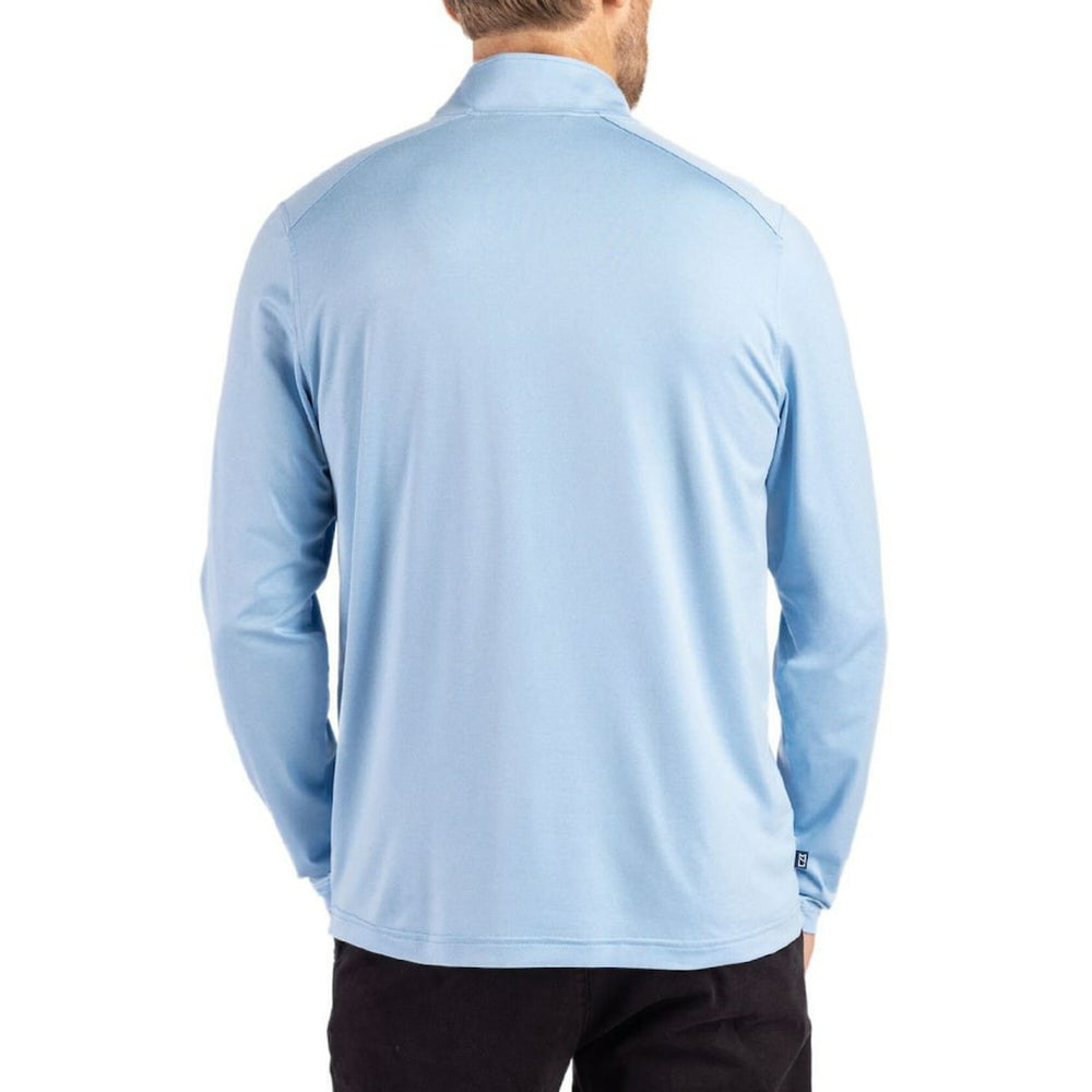 Los Angeles Chargers Cutter & Buck Coastline Epic Comfort Recycled Quarter-Zip Pullover - Powder Blue - NFL