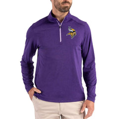 Minnesota Vikings Cutter & Buck Coastline Epic Comfort Recycled Quarter-Zip Pullover - Purple - NFL