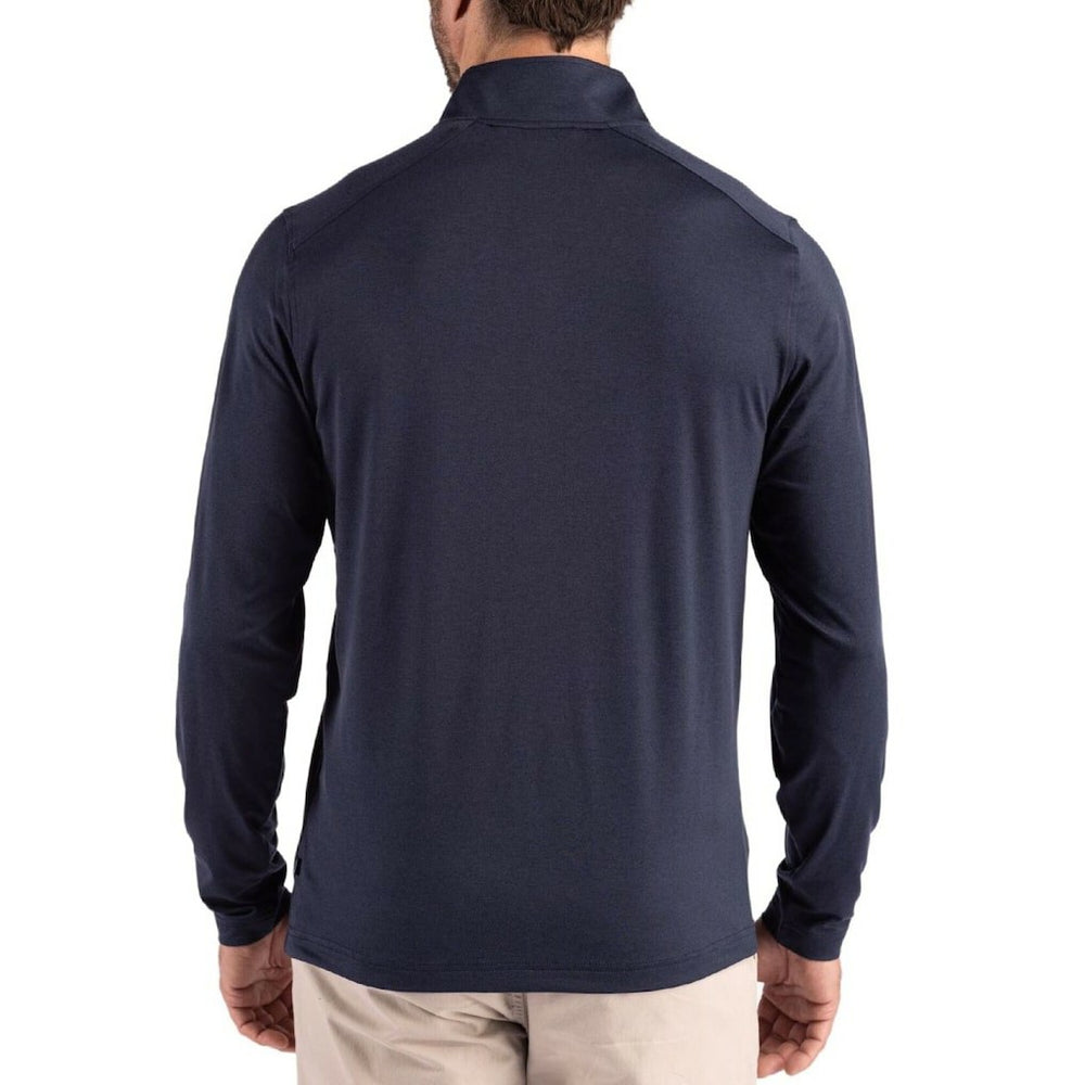 New England Patriots Cutter & Buck Coastline Epic Comfort Recycled Quarter-Zip Pullover - Navy - NFL