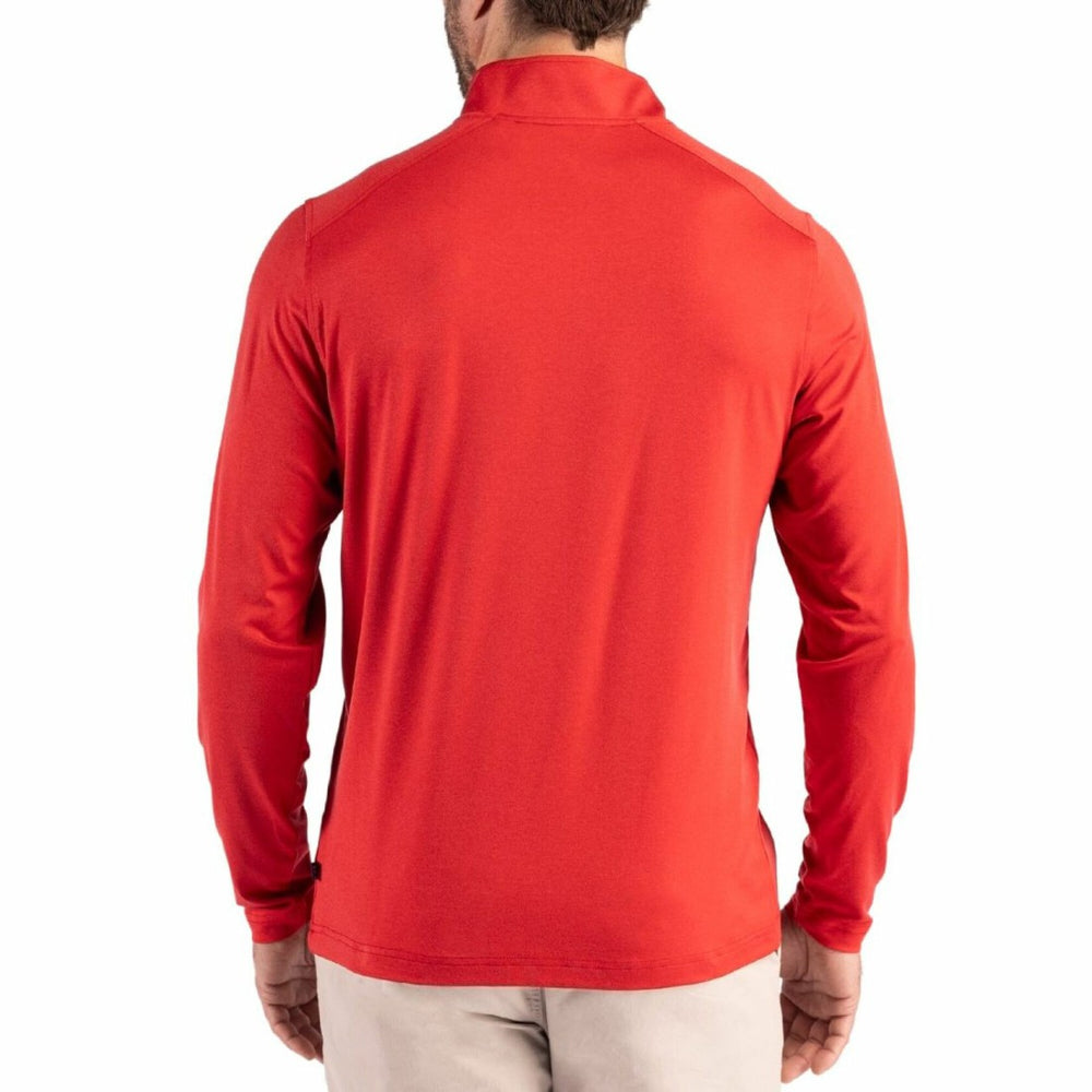 Tampa Bay Buccaneers Cutter & Buck Coastline Epic Comfort Recycled Quarter-Zip Pullover - Red - NFL