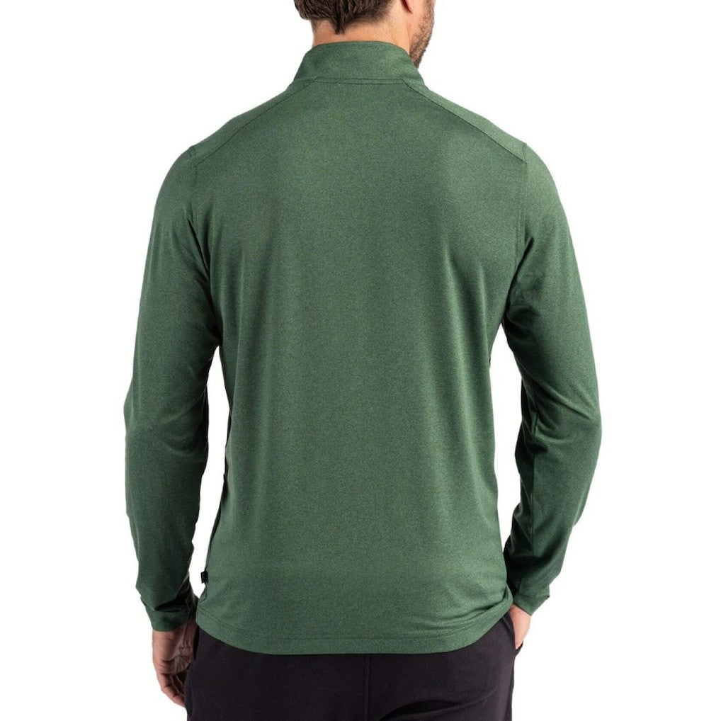 New York Jets Cutter & Buck Coastline Epic Comfort Recycled Quarter-Zip Pullover - Green - NFL