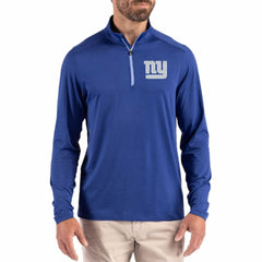 New York Giants Cutter & Buck Coastline Epic Comfort Recycled Quarter-Zip Pullover - Royal - NFL