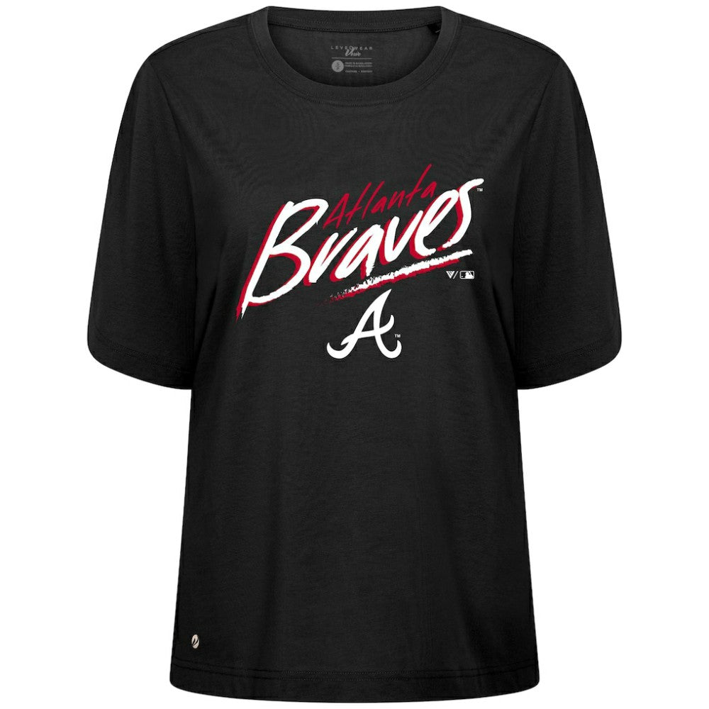Atlanta Braves Levelwear Women's Bloom Sizzle T-Shirt Outlet