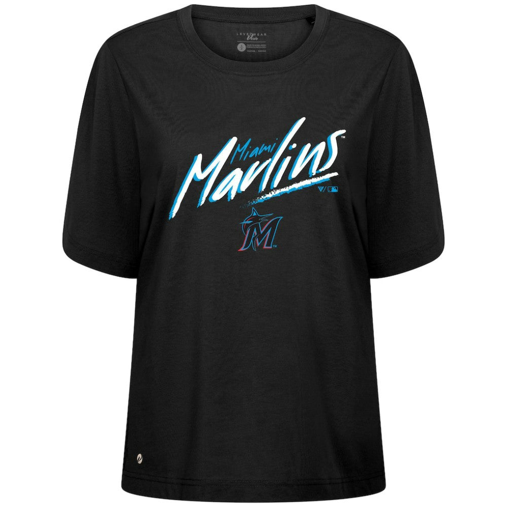 Miami Marlins Levelwear Women's Bloom Sizzle T-Shirt Near Me